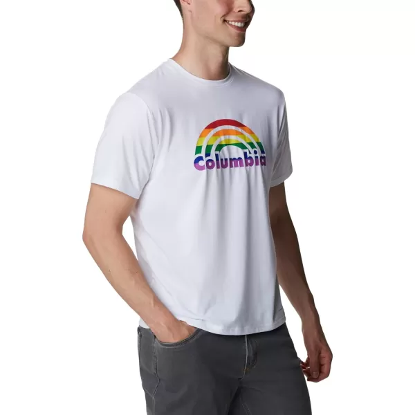 Columbia Mens Sun Trek Short Sleeve Graphic TeeWhiteColumbia Pride Graphic