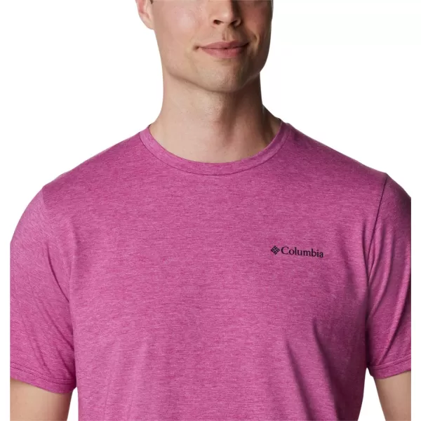 Columbia Mens Sun Trek Short Sleeve TeeRed Onion Heather