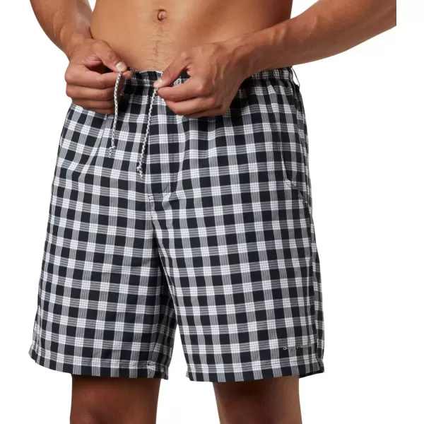 Columbia Mens Super Backcast Water ShortBlack Palaka Plaid
