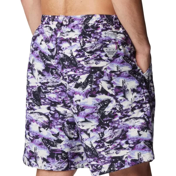 Columbia Mens Super Backcast Water ShortBlack Riverrun Print