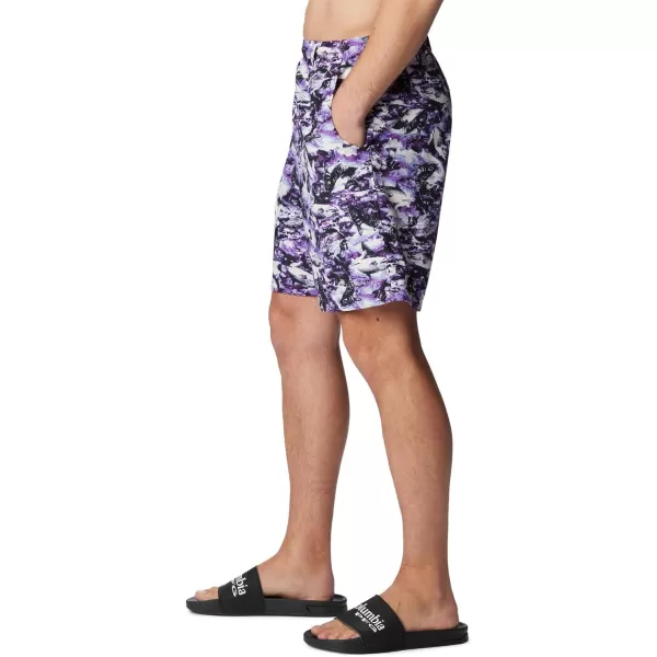 Columbia Mens Super Backcast Water ShortBlack Riverrun Print