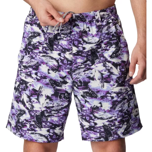 Columbia Mens Super Backcast Water ShortBlack Riverrun Print