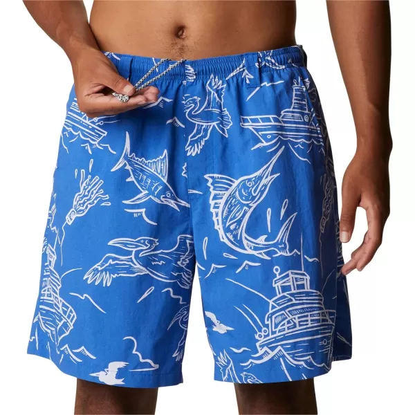 Columbia Mens Super Backcast Water ShortBlue Macaw Mighty Marlins Print