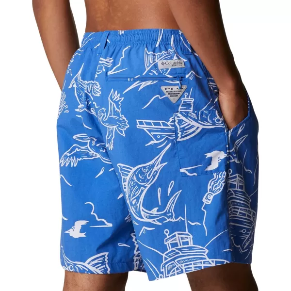 Columbia Mens Super Backcast Water ShortBlue Macaw Mighty Marlins Print