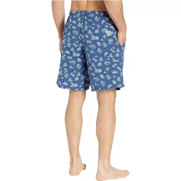 Columbia Mens Super Backcast Water ShortCarbon Mermaids N Marlins Print