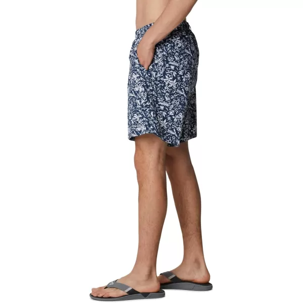 Columbia Mens Super Backcast Water ShortCollegiate Navy Kona Print