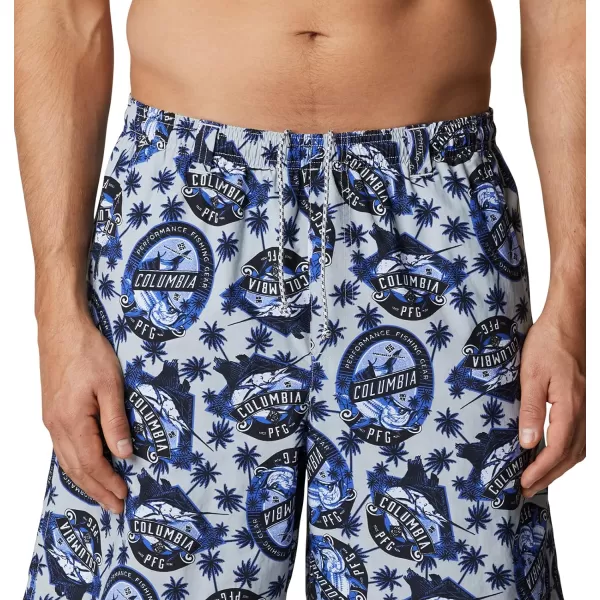 Columbia Mens Super Backcast Water ShortCool Grey Spirits N Sails Print