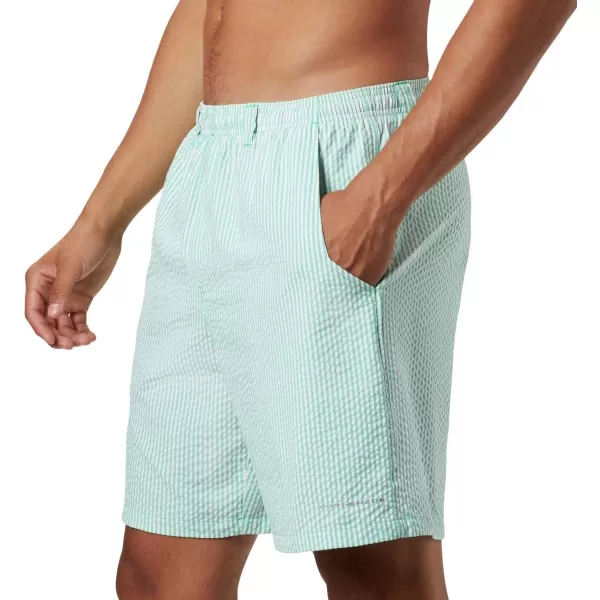 Columbia Mens Super Backcast Water ShortDark Lime Seersucker