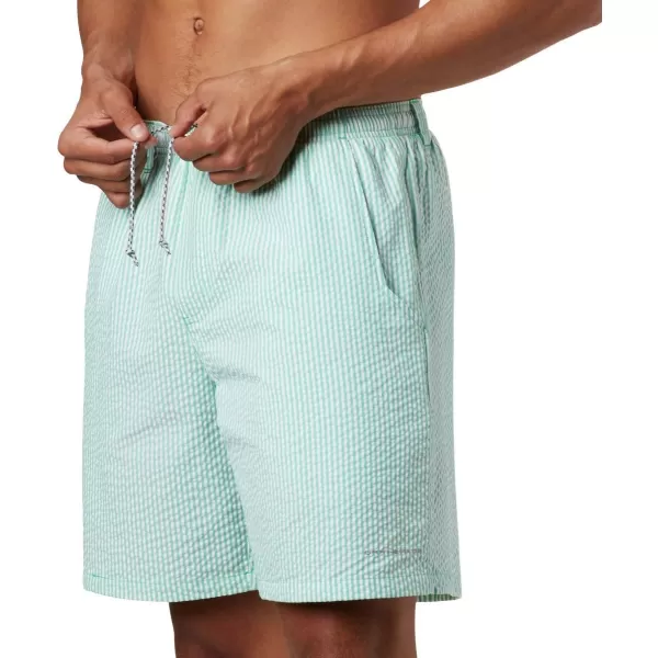 Columbia Mens Super Backcast Water ShortDark Lime Seersucker