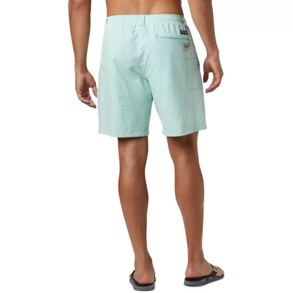 Columbia Mens Super Backcast Water ShortDark Lime Seersucker