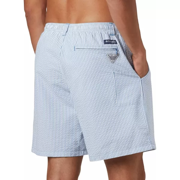 Columbia Mens Super Backcast Water ShortDark Pool Seersucker