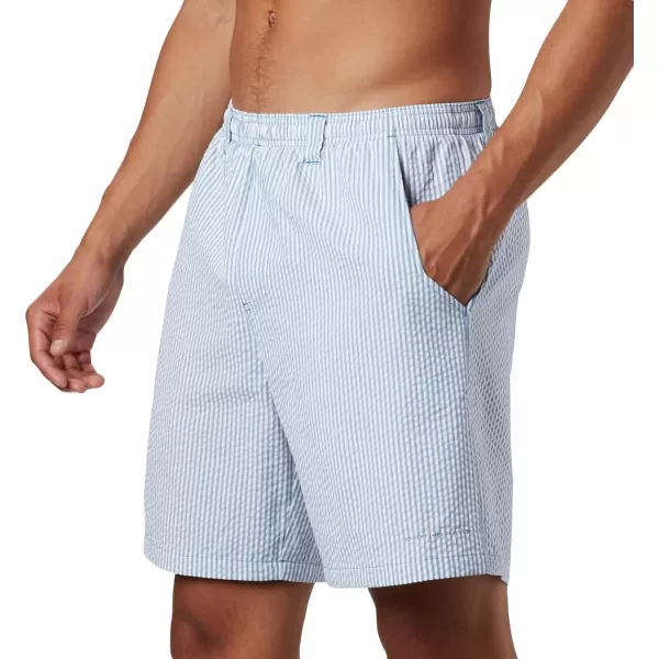 Columbia Mens Super Backcast Water ShortDark Pool Seersucker