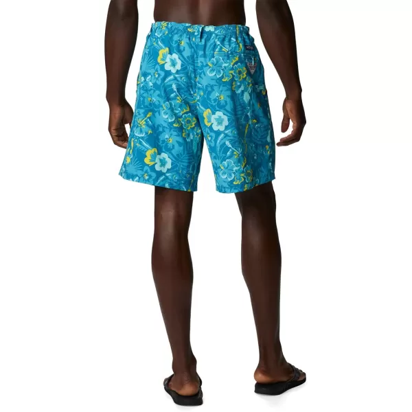 Columbia Mens Super Backcast Water ShortDeep Marine Marlin Tropic Print