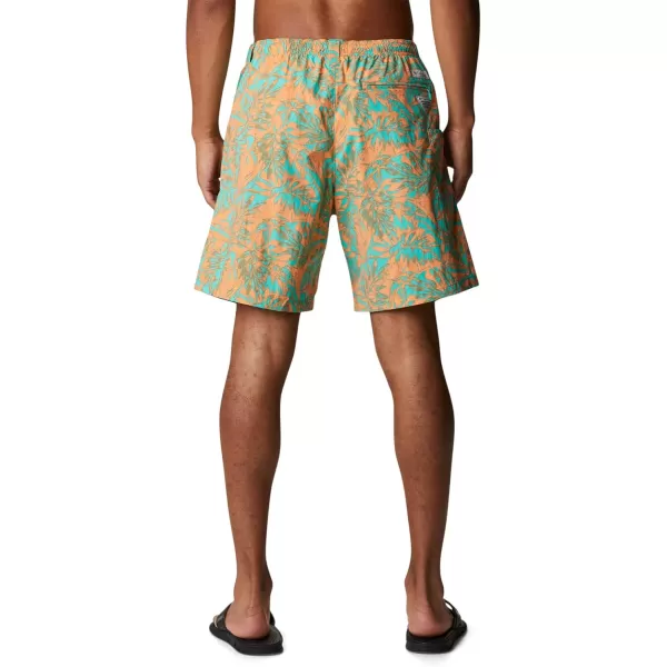 Columbia Mens Super Backcast Water ShortElectric Turquoise Hawaiian Throwback Print