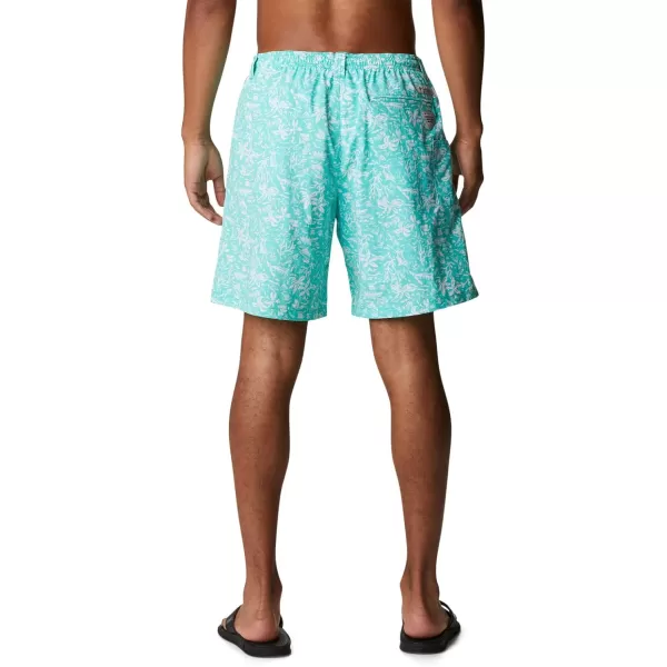 Columbia Mens Super Backcast Water ShortElectric Turquoise Kona Print