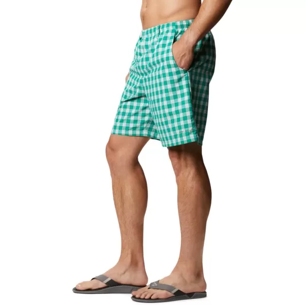 Columbia Mens Super Backcast Water ShortEmerald Green Palaka Plaid