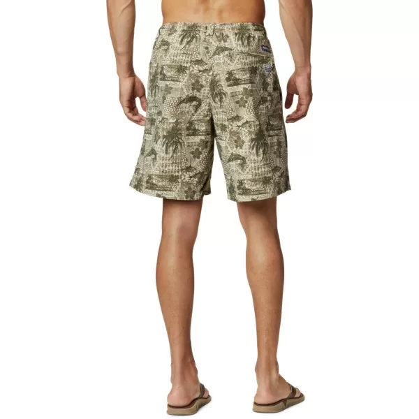 Columbia Mens Super Backcast Water ShortFossil Polynesian Print