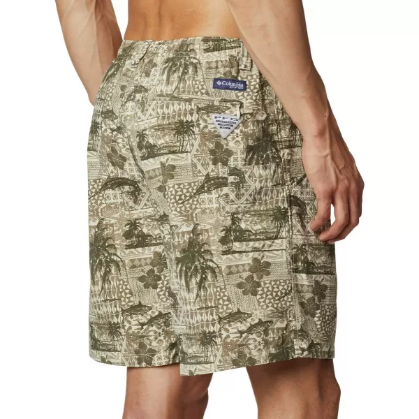 Columbia Mens Super Backcast Water ShortFossil Polynesian Print