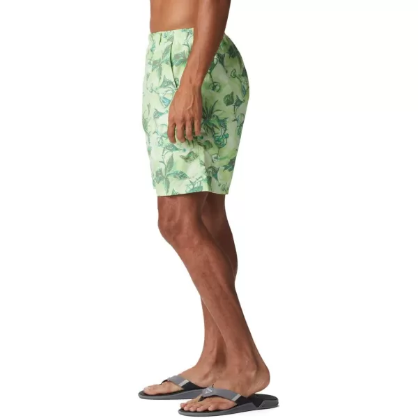 Columbia Mens Super Backcast Water ShortLime Glow Martini Marlin Print