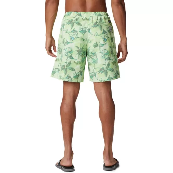 Columbia Mens Super Backcast Water ShortLime Glow Martini Marlin Print