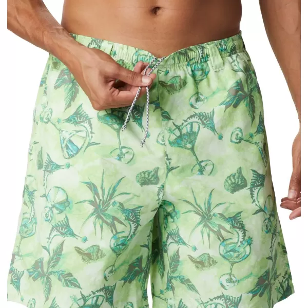 Columbia Mens Super Backcast Water ShortLime Glow Martini Marlin Print