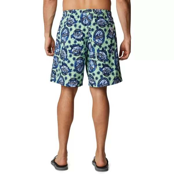 Columbia Mens Super Backcast Water ShortLime Glow Spirits N Sails Print