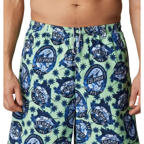 Columbia Mens Super Backcast Water ShortLime Glow Spirits N Sails Print