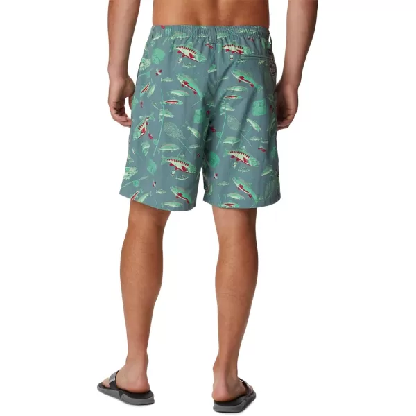 Columbia Mens Super Backcast Water ShortMetal Midwest Bounty Print