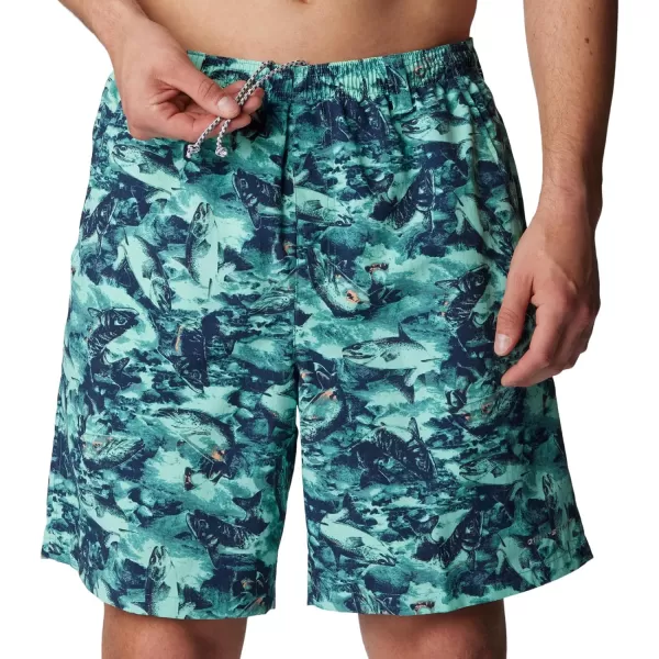 Columbia Mens Super Backcast Water ShortMint Cay Riverrun Print