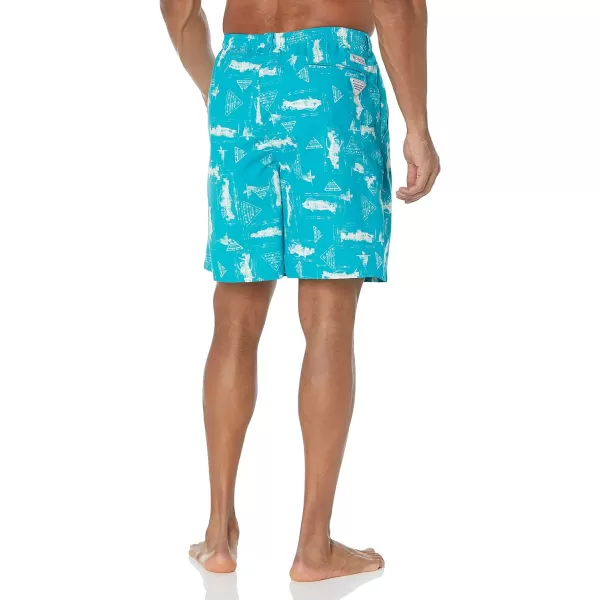 Columbia Mens Super Backcast Water ShortOcean Teal Anchors Up