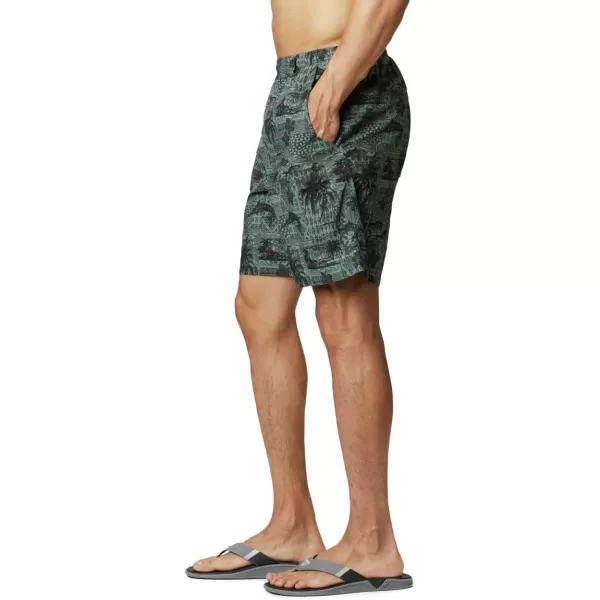 Columbia Mens Super Backcast Water ShortPond Polynesian Print