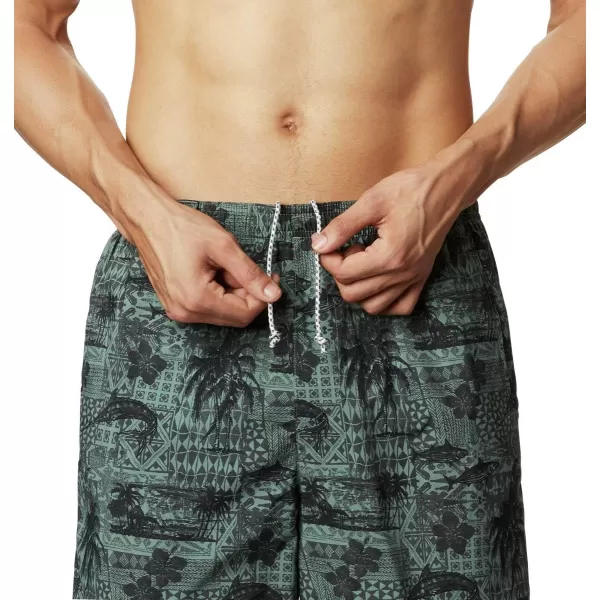 Columbia Mens Super Backcast Water ShortPond Polynesian Print