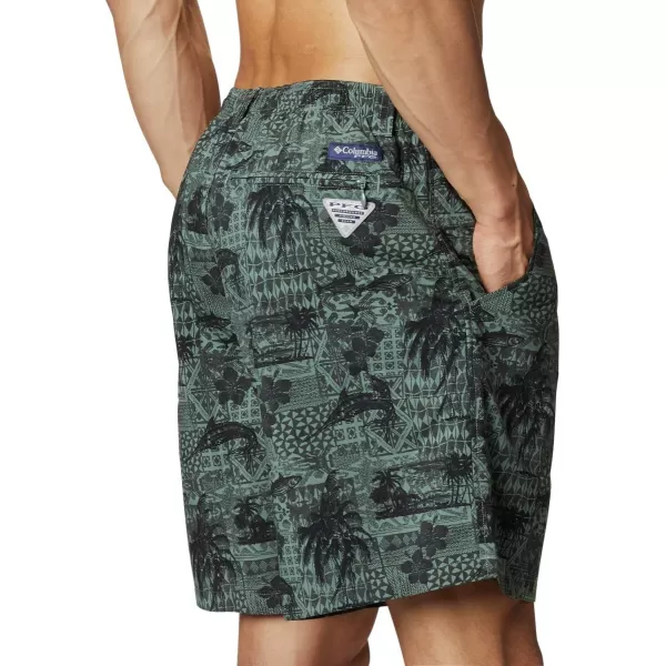 Columbia Mens Super Backcast Water ShortPond Polynesian Print