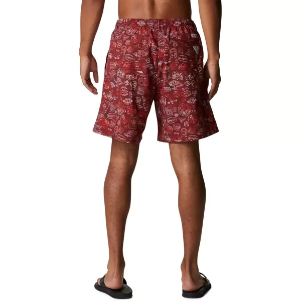 Columbia Mens Super Backcast Water ShortRed Jasper Tye Dye Print