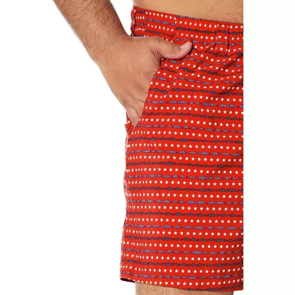 Columbia Mens Super Backcast Water ShortRed Spark Americana Print