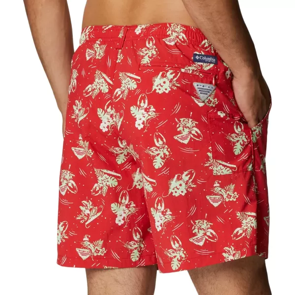 Columbia Mens Super Backcast Water ShortRed Spark Lite Me Up Print