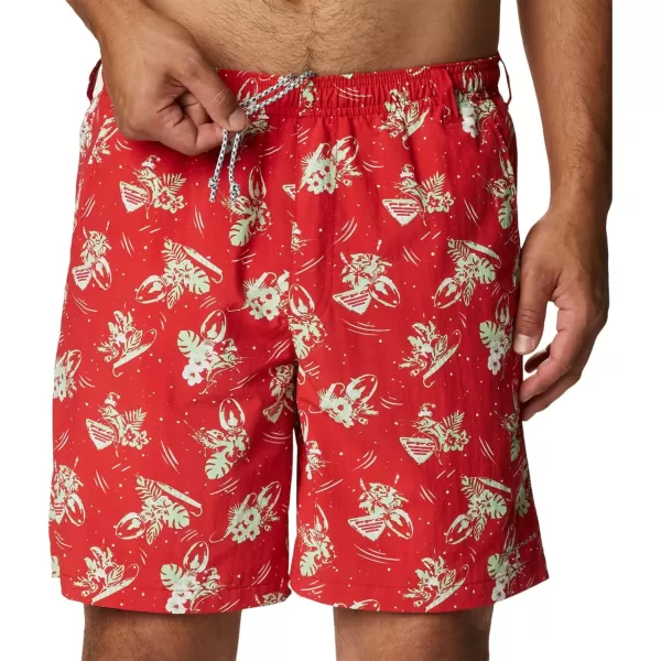 Columbia Mens Super Backcast Water ShortRed Spark Lite Me Up Print