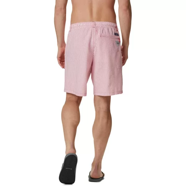 Columbia Mens Super Backcast Water ShortRed Spark Seersucker