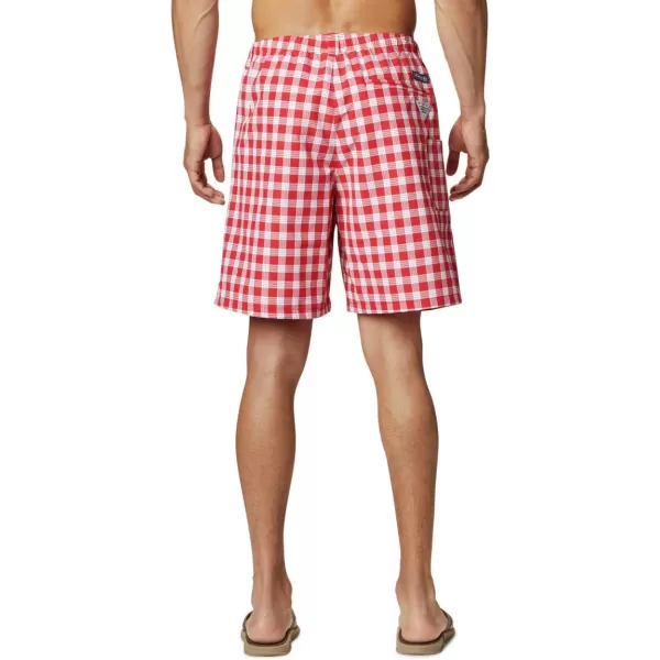 Columbia Mens Super Backcast Water ShortRed Sparks Palaka Plaid