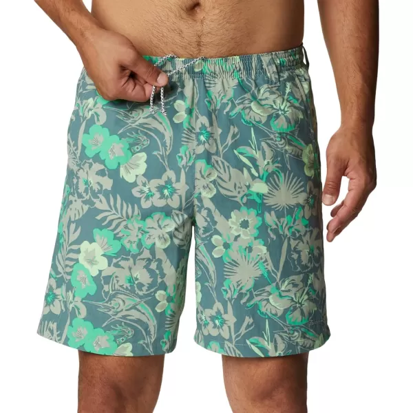 Columbia Mens Super Backcast Water ShortSafari Marlin Tropic Print