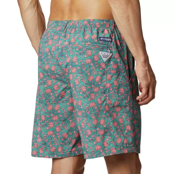 Columbia Mens Super Backcast Water ShortSalmon Marlin Palms Print