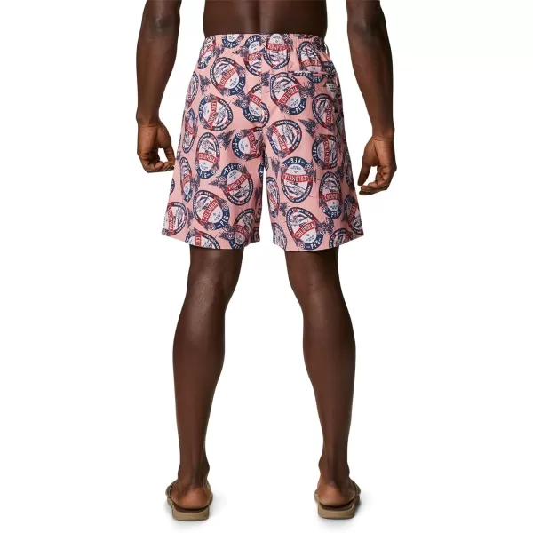 Columbia Mens Super Backcast Water ShortSorbet Holiday Spirits Print