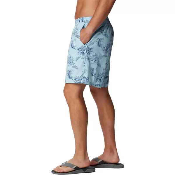 Columbia Mens Super Backcast Water ShortSpring Blue Sails Away Print