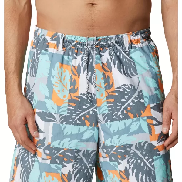 Columbia Mens Super Backcast Water ShortStorm Block Palms Print