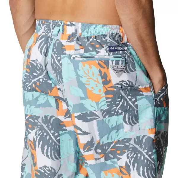 Columbia Mens Super Backcast Water ShortStorm Block Palms Print