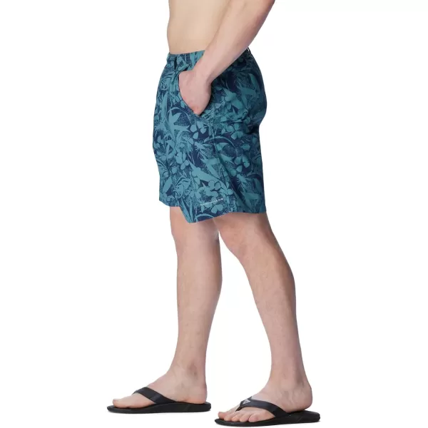 Columbia Mens Super Backcast Water ShortTranquil Teal Basstyle Print