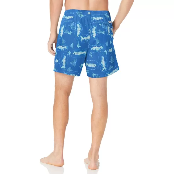 Columbia Mens Super Backcast Water ShortVivid Blue Anchors Up