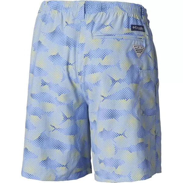 Columbia Mens Super Backcast Water ShortWhite Cap Multi Fish Print