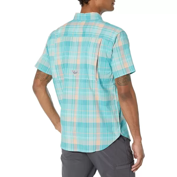 Columbia Mens Super Bonefish Short Sleeve ShirtOcean Teal Multi Madras