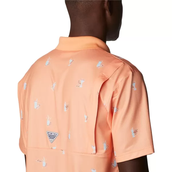 Columbia Mens Super Skiff Cast PoloBright Nectar Keyes Please Print